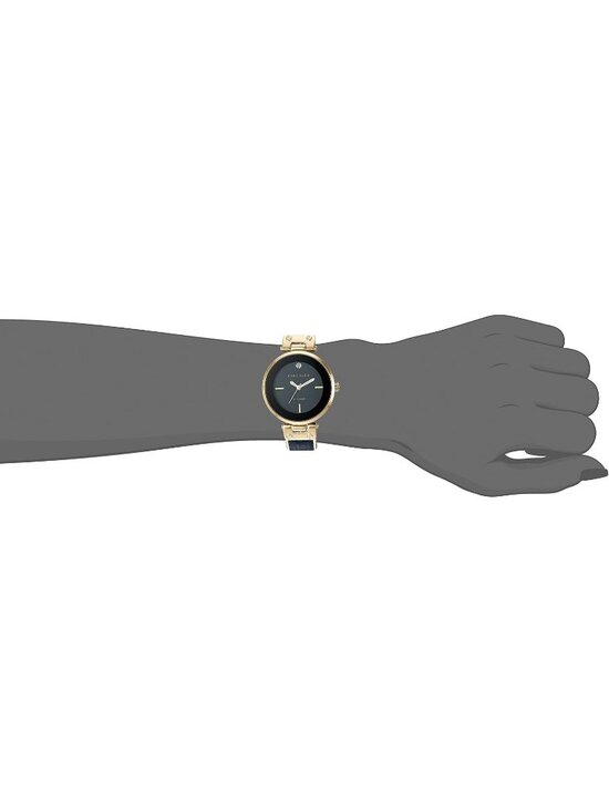 Anne Klein Womens Navy Blue Gold Analog Quartz Genuine Diamond Dial Bangle Watch main image 6